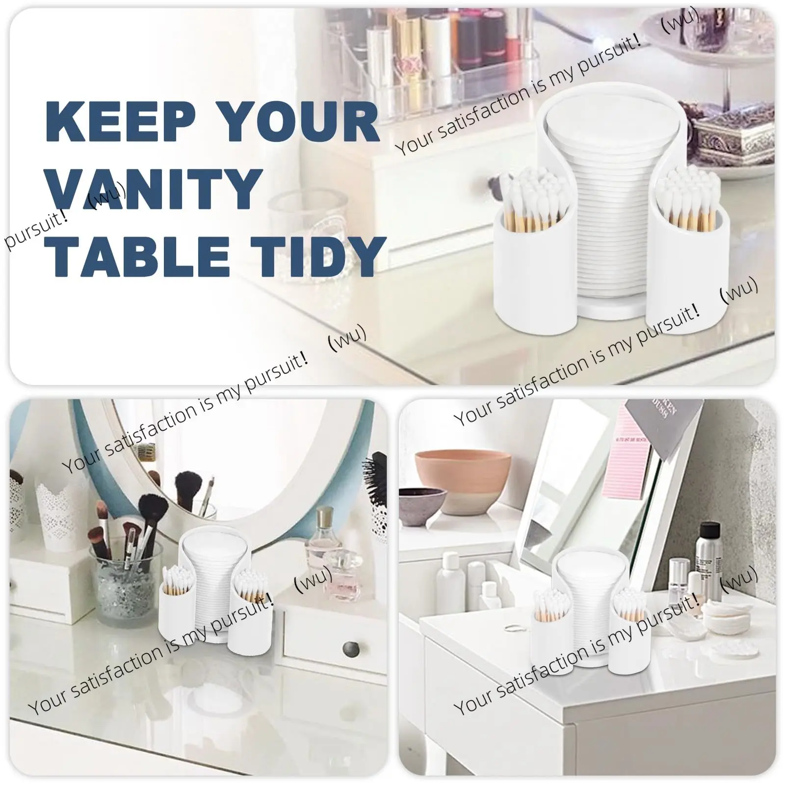 Soporte para almohadillas de algodón, dispensador de hilo Dental para tazas de baño, organizador de almacenamiento para almohadillas de algodón, vaso de papel, baño