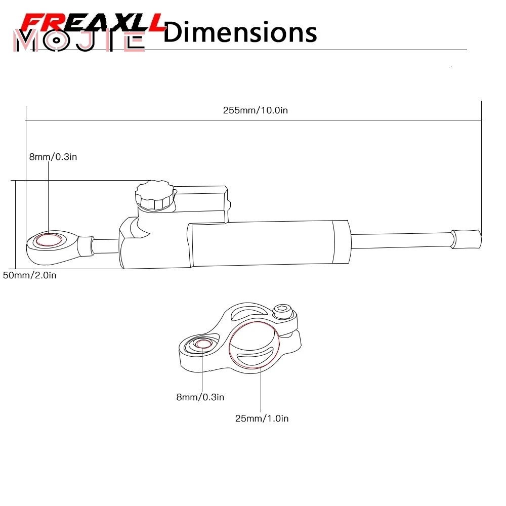 For HONDA CBR 650R CBR650R 2019 2020 2021 2022 CNC Motorcycle Steering Damper Stabilizer Linear Reversed Safety Control Over