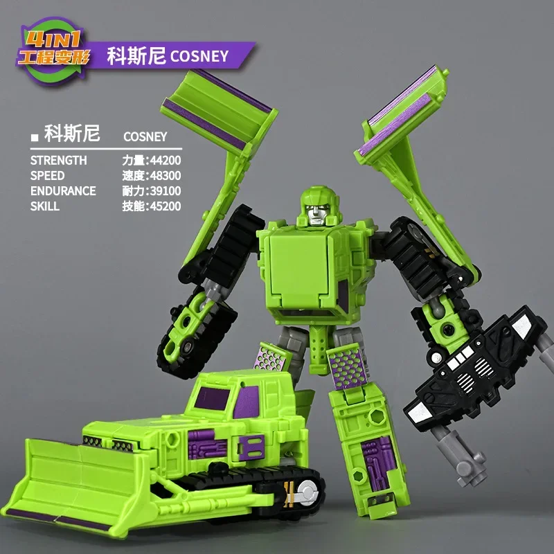 Transformation 4 IN 1 Construction Engineering Vehicle Devastator Figure Robot Kid Toys Gifts