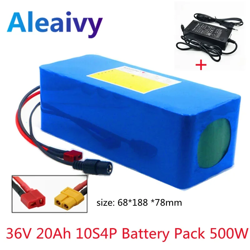 

E-bike 36V Battery 10S4P 20Ah Battery Pack 500W High Power Battery 42V 20000mAh electric bicycle BMS With xt60 Plug +42v Charger