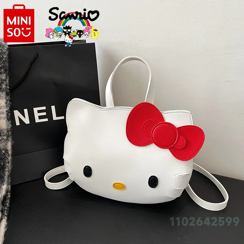 Hello Kitty New Women's Handbag Fashion High Quality Women's Shoulder Bag Cartoon Three Dimensional Large Capacity Shoulder Bag