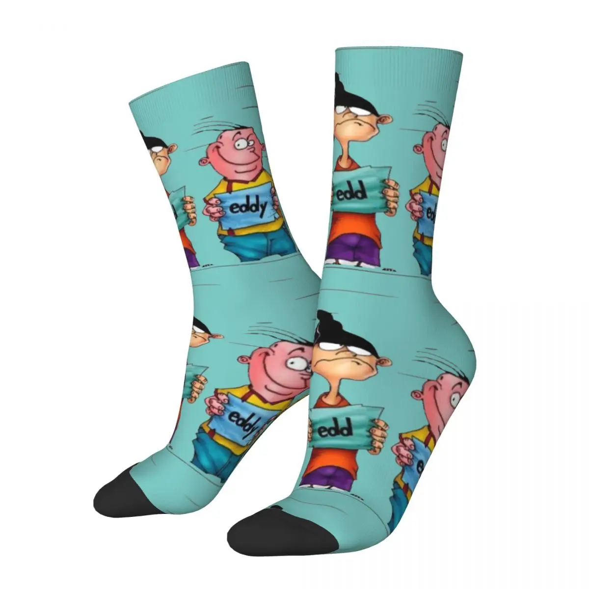 Hip Hop Vintage In Prison Crazy Men's compression Socks Unisex Ed Edd n Eddy The Mis-Edventures Seamless Printed Crew Sock