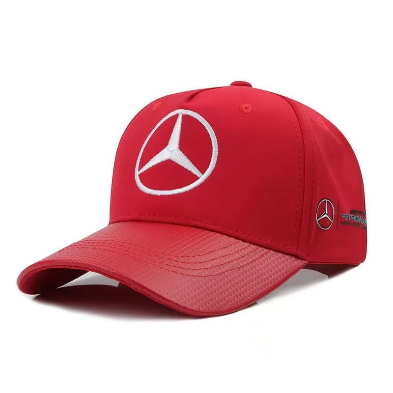 Gorra con logo de coche tipo pico de pato para Mercedes-Benz, gorra 3D de carreras MOTO GP F1, gorra de béisbol ajustable, gorra casual tipo trucker, hip hop
