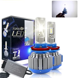 2 sztuk T1 H4 Led reflektor H1 H3 H7 H11 H13 9004 9005 9006 9007 881 70W 7000lm światła samochodowe lampa przeciwmgielna do samochodów żarówka samochodowa biały 6000K