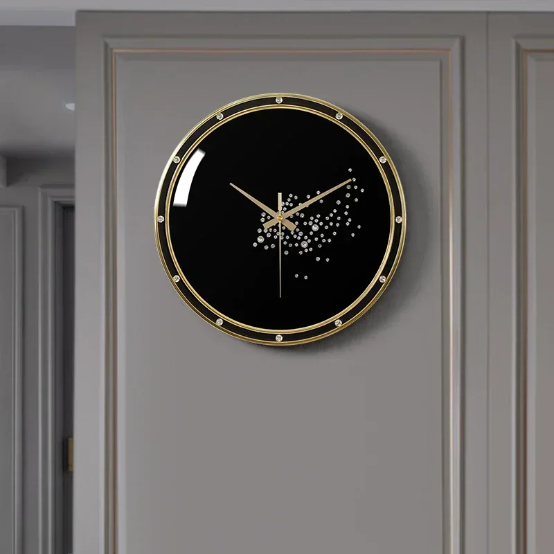 Luxury European Wall Clock Gold Living Room Kitchen Silent Wall Clock Large Retro Simple Reloj Pared Home Decorations OO50WC