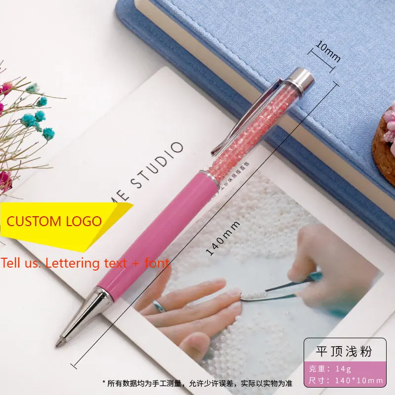 100Pcs Customized Logo Engraved Name 0.5mm Gel Pen Rod for School Office Writing Stationery