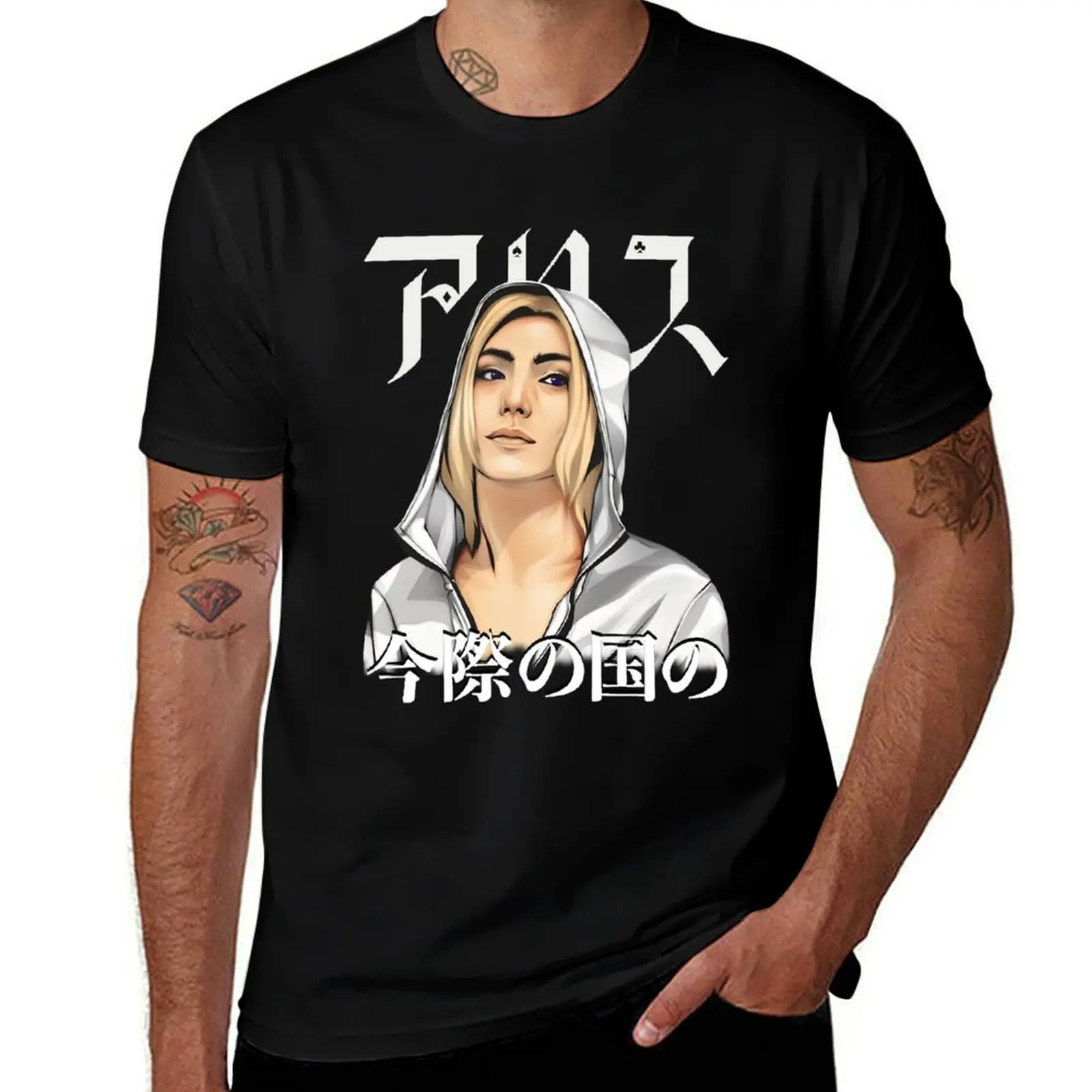 

Chishiya Alice in borderland T-Shirt oversized t shirt blanks Short sleeve tee mens t shirts top quality