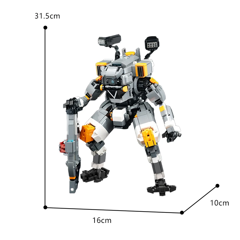 BuildMoc Titanfall Vanguard-Class FS-1041 Robot Building Blocks Set Titan Mecha Game Bricks Toys For Children Kid Birthday Gifts