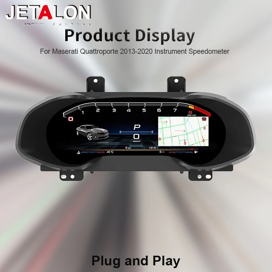 New Car LCD Instrument For Maserati Quattroporte 2013-2020 Speedometer Upgrade Smart Cluster Map Multiple Colorful High Display