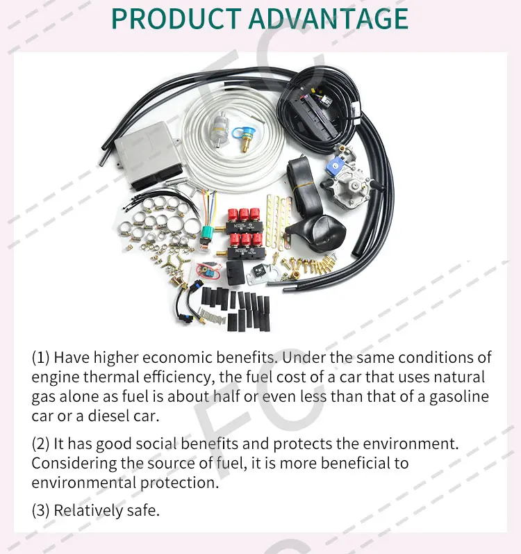 Energy-saving and environmentally friendly multi-point fuel system Injection conversion Kit auto Gas  6 cylinder Lpg full Kits