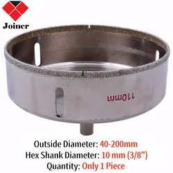 40-200 mm Diamond Hole Saw Granite Drill Bit Coated Masonry Drilling Cutter Tools for Stone Marble Glass Ceramic Tile