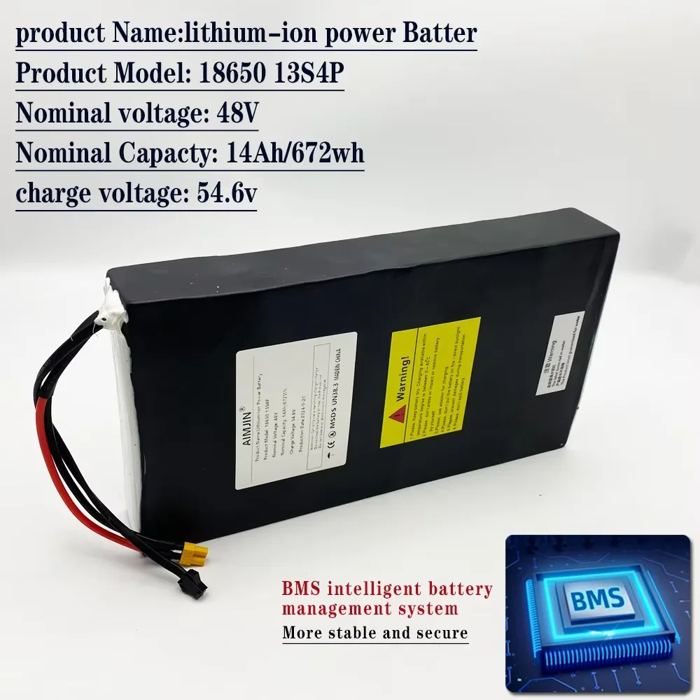 بطارية سكوتر أصلية 48 فولت 14AH لبطارية Kugoo C1 plus Kirin 18650 13S4P 1000 وات مع MBS #6
