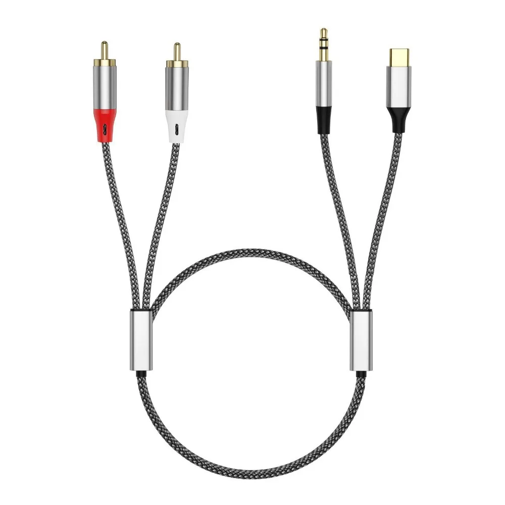 

1.3M/2.3M/5.3M 2 in 1 RCA Cable Fantastic Sound Quality Y Splitter Cable Audio Aux Adapter Multi-purpose Flexibility