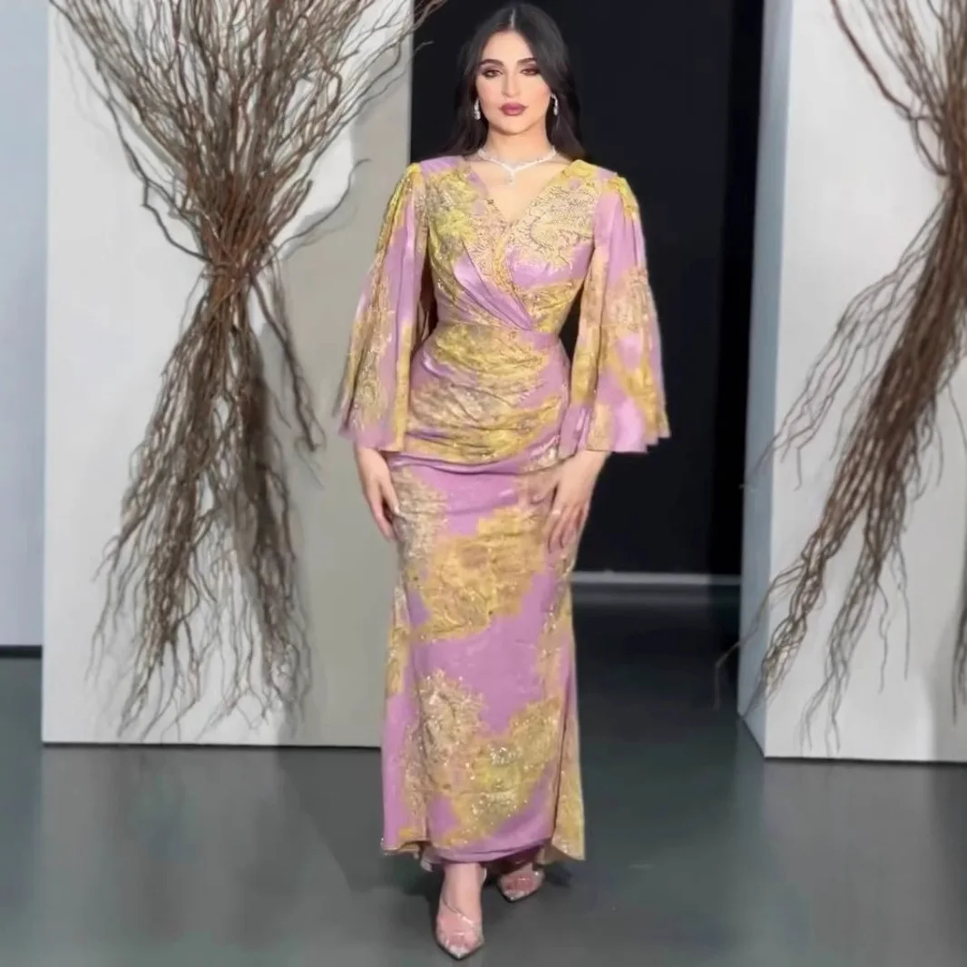 

Customized Women's Adult Fashion Evening Dress Sexy Chiffon Printed Large Pendant Dress Casual Style Ball Party Dress Costume