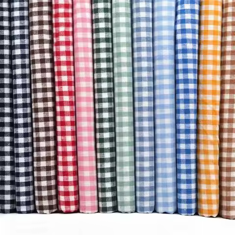 145x50cm Yarn-Dyed Full-Dye Cotton Plaid Fabric 4mm Chaoyang Grid High-Density Clothing Material Sewing Cloth