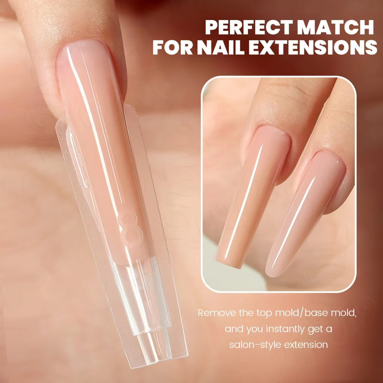 YOKEFELLOW ساندويتش أشكال أظافر مزدوجة 15 حجم 240 قطعة ملحقات-أشكال مزدوجة نعش مسمار أسفل شكل علوي لملحقات الأظافر السريعة #4