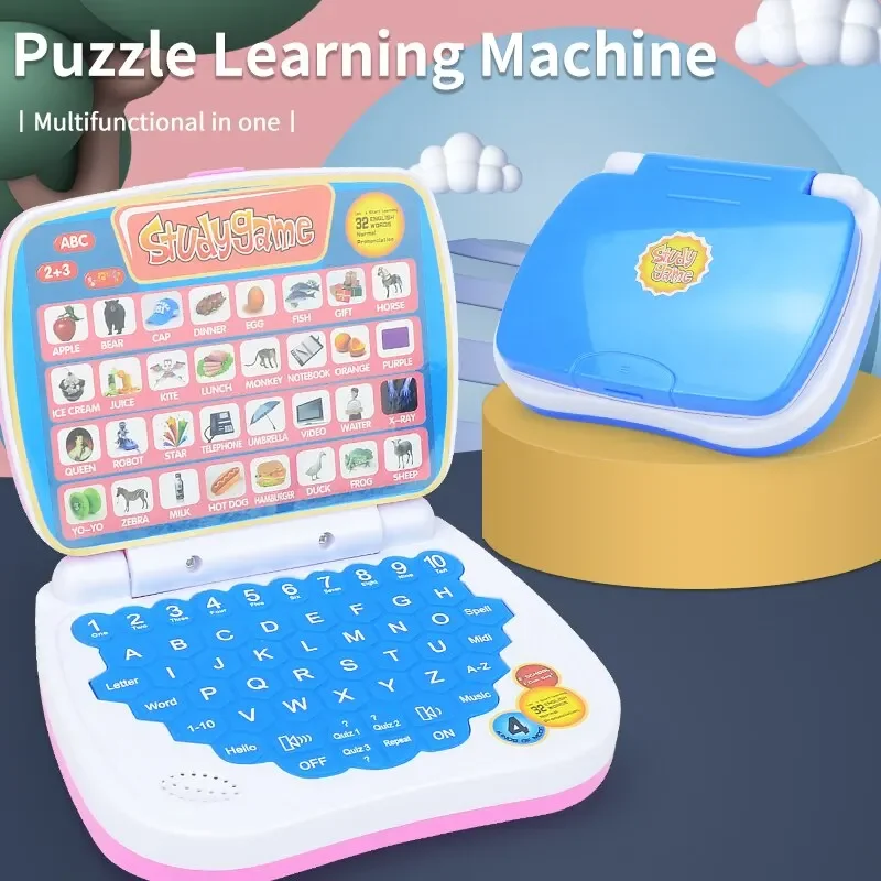 English Learning Small Laptop Toy for Kids. Boys and Girls Computer for Aphabet ABC.Numbers.Words.Spelling.Maths.Music