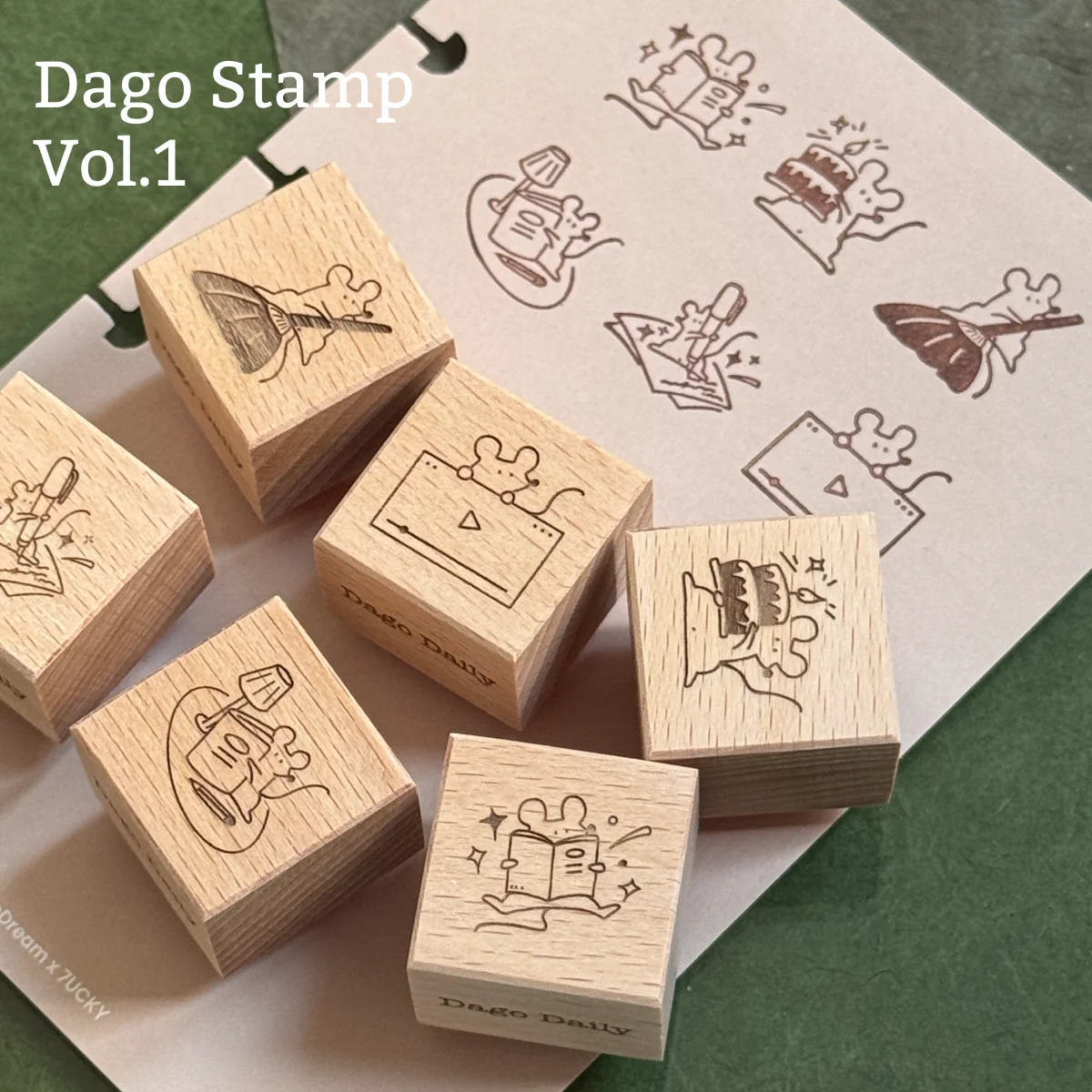 

Деревянный штамп-планировщик, прозрачный желейный штамп из смолы, украшение для ежедневного блокнота с милой мышкой