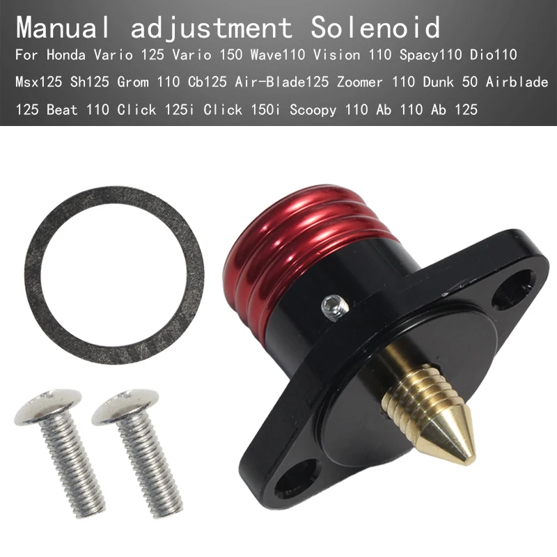 Manual adjustment Solenoid For Honda Vario 125 150 Wave Spacy Dio Beat Zoomer Scoopy Ab 110 Msx  Airblade 125 Click 125i 150i