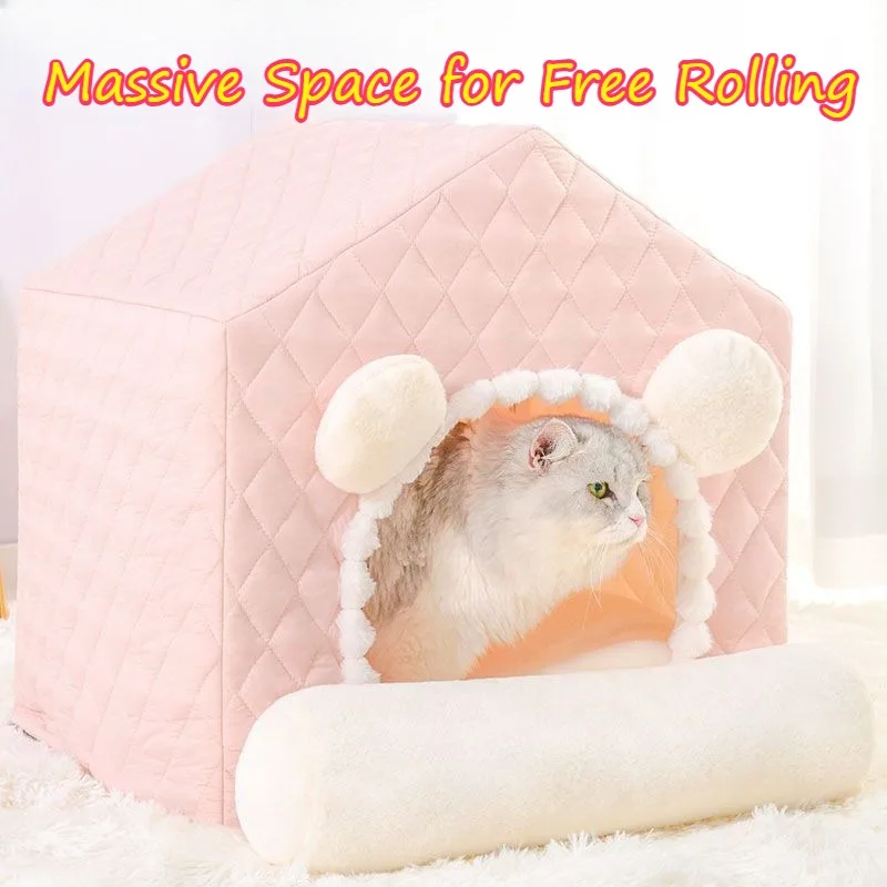 

Лежанка-гнездо для собак, кошек, кроликов, лис, других домашних животных: теплая, мягкая, утолщенная, удобная, прочная, моющаяся в машинке, пушистая, просторная, для щенков