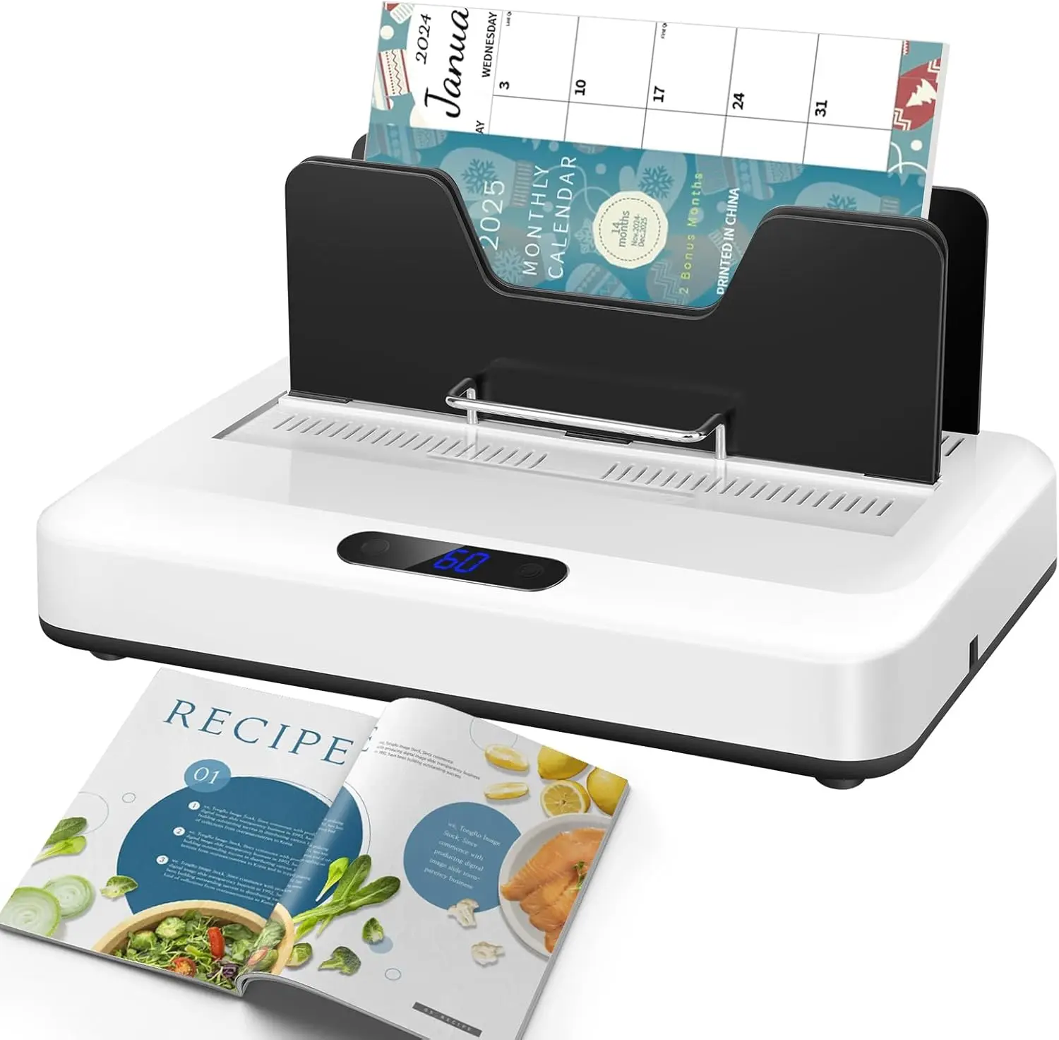 

Digital Thermal Binding Machine, 500-Sheet Capacity, No Preheat, Touch Panel with Air Cooling for A4/A5/Letter Documents