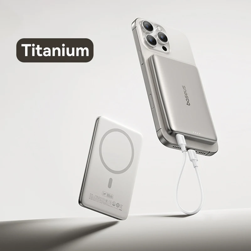 【CCC】Baseus 10000 mAh magnetische powerbank 15 W draadloze PD 27 W bedraad snel USB-C/iP-kabel opladen voor iPhone 17 Samsung Xiaomi