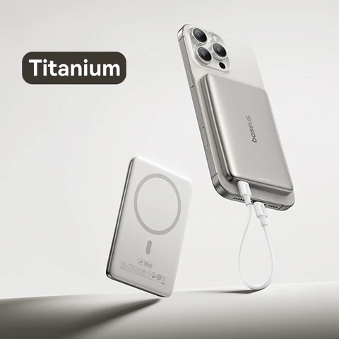【CCC】Baseus 10000 мАч Магнитный Power Bank PD 27 Вт, 5000 мАч Магнитный Power Bank PD 20 Вт Powerbank размером карты для iPhone 17 Samsung