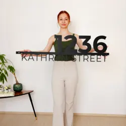 Metal House Numbers for Outside Personalized Custom Address Signs Large Number Plaque with Floating Screw Kit Wall OutDoor Plate