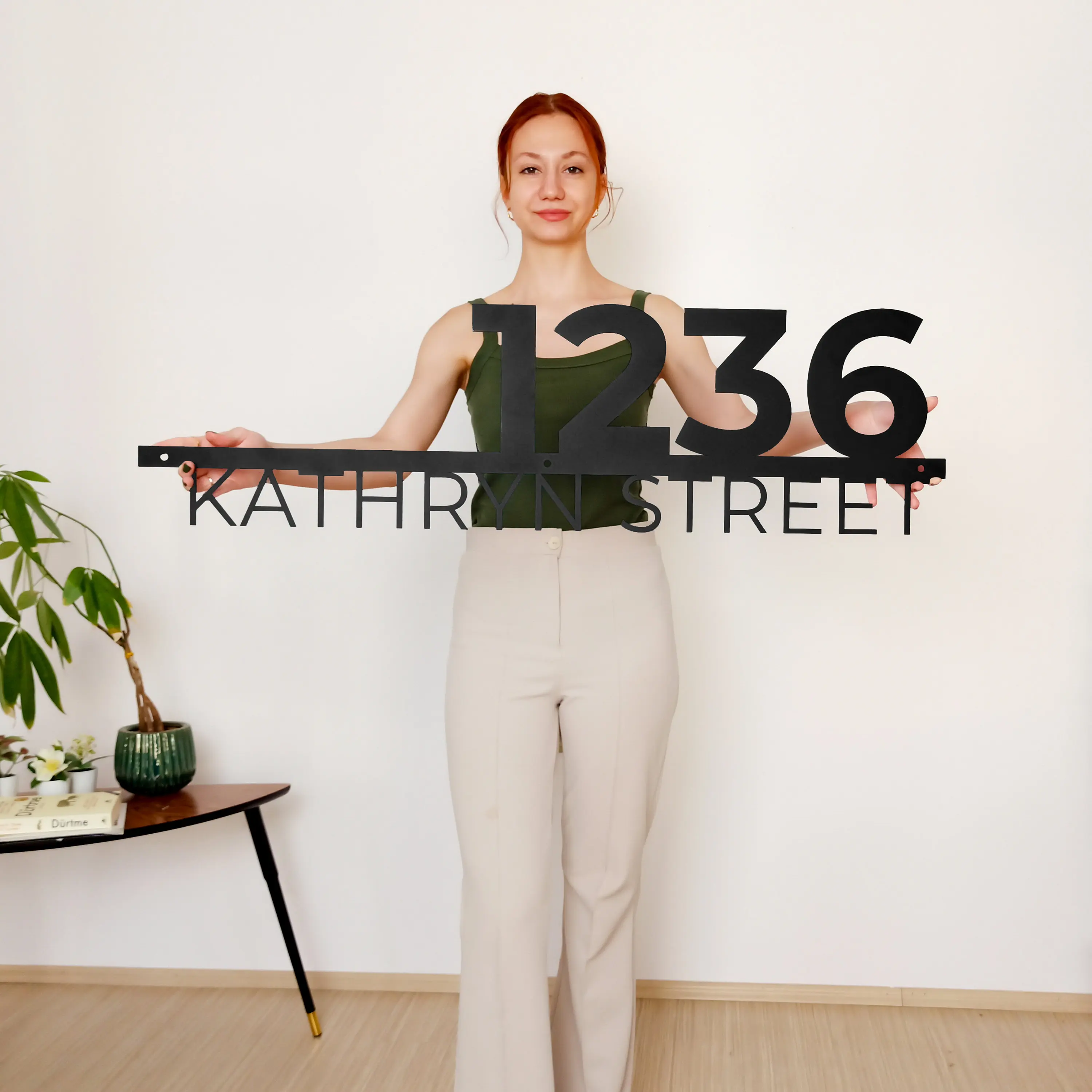 Metal House Numbers for Outside Personalized Custom Address Signs Large Number Plaque with Floating Screw Kit Wall OutDoor Plate