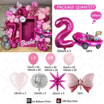 粉紅芭比公主氣球套裝花圈拱門套裝,適合女孩生日、芭比公主主題派對、新娘送禮會、婚禮裝飾等場合,可作禮物。 10 最佳銷售 公主生日 - №10