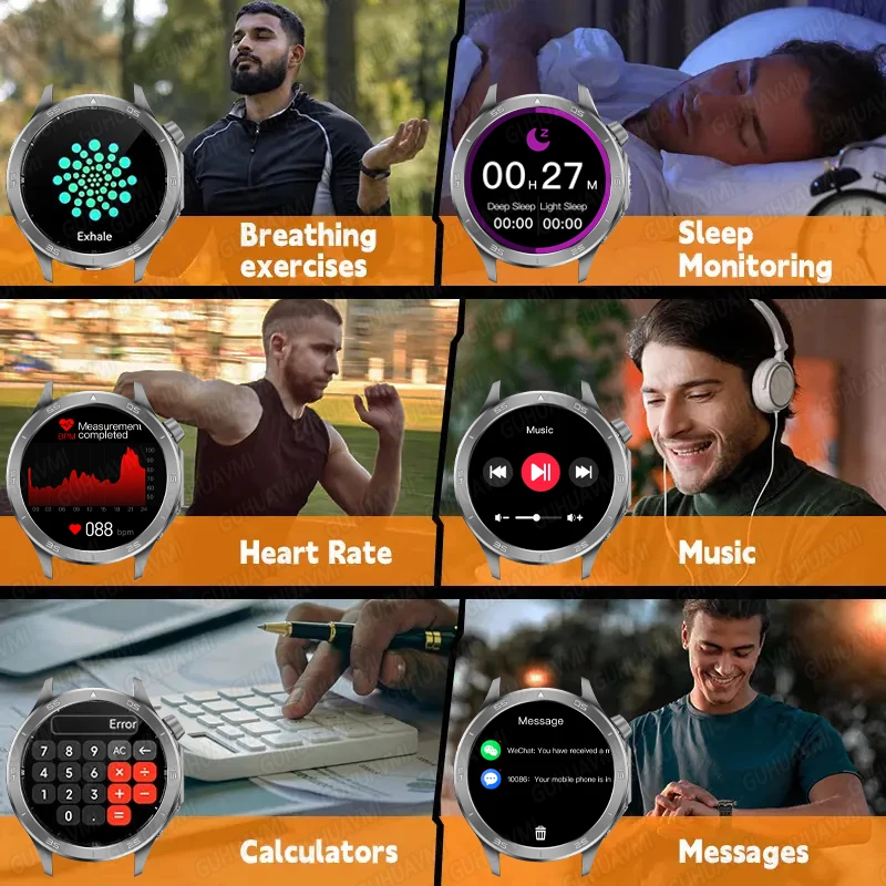 جديد لـ Xiaomi Ultra GPS سوار ذكي AMOLED بلوتوث دعوة ساعات مقاومة للماء للرجل معدل ضربات القلب الرياضة المقتفي ساعة ذكية