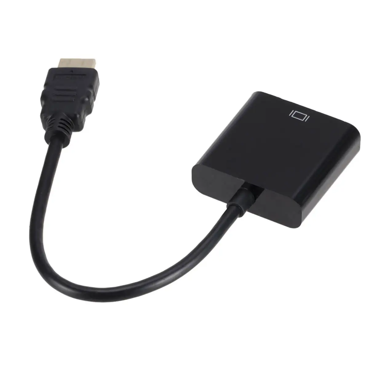 HDMI para Cabo Adaptador VGA, Adaptador de Vídeo HD, Suporta Conversão 1080P, Adequado para Computador, TV, Projetor, Sem Áudio