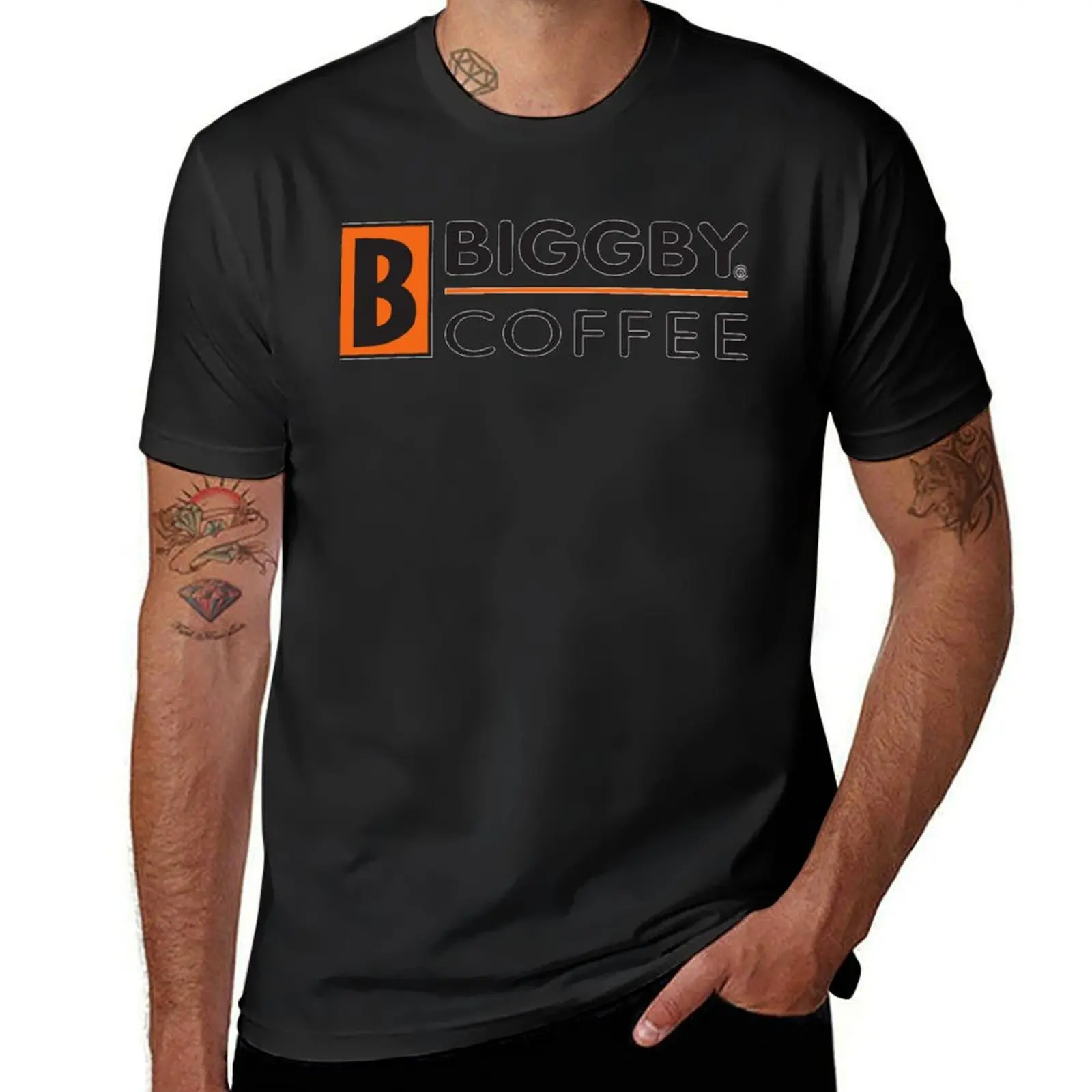 Biggby Coffee logo T-Shirt summer tops sports fans cute clothes Men's t shirts