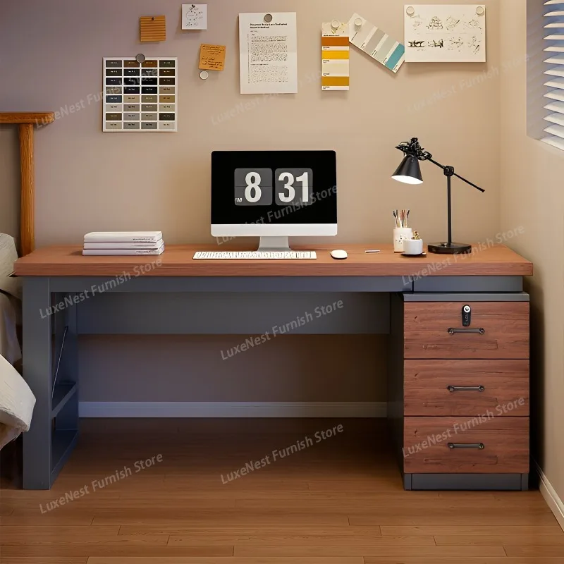 

Минималистичный офисный стол для учебы и работы, компьютерный стол с выдвижными ящиками, большой офисный стол для конференций, модная мебель для интерьера, мебель для салона, эскрайванья.