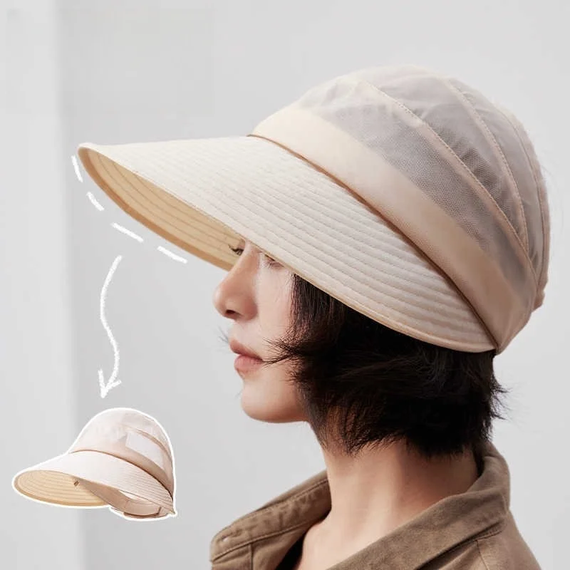 silk breathable hat wide-brimmed open-top women's baseball cap