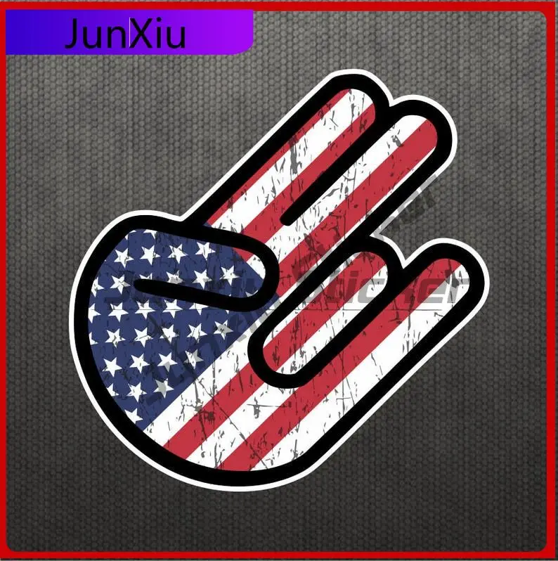 

Usa United States Flag Shocker Sticker Vinyl Decal American Waterproof Scratch-proof Exterior For Car Truck Macbook Laptop Lapto