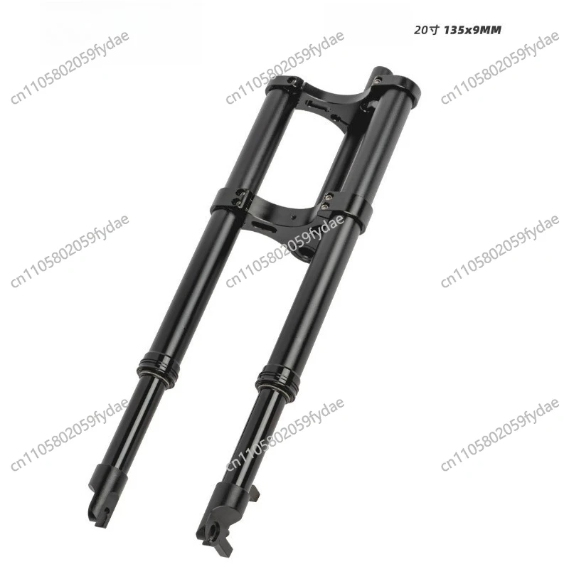 

20-дюймовая воздушная амортизационная вилка 135 мм для сноубайка, двухкоронная, для скоростного спуска, для фэтбайка, перевернутая (на воздушном давлении)