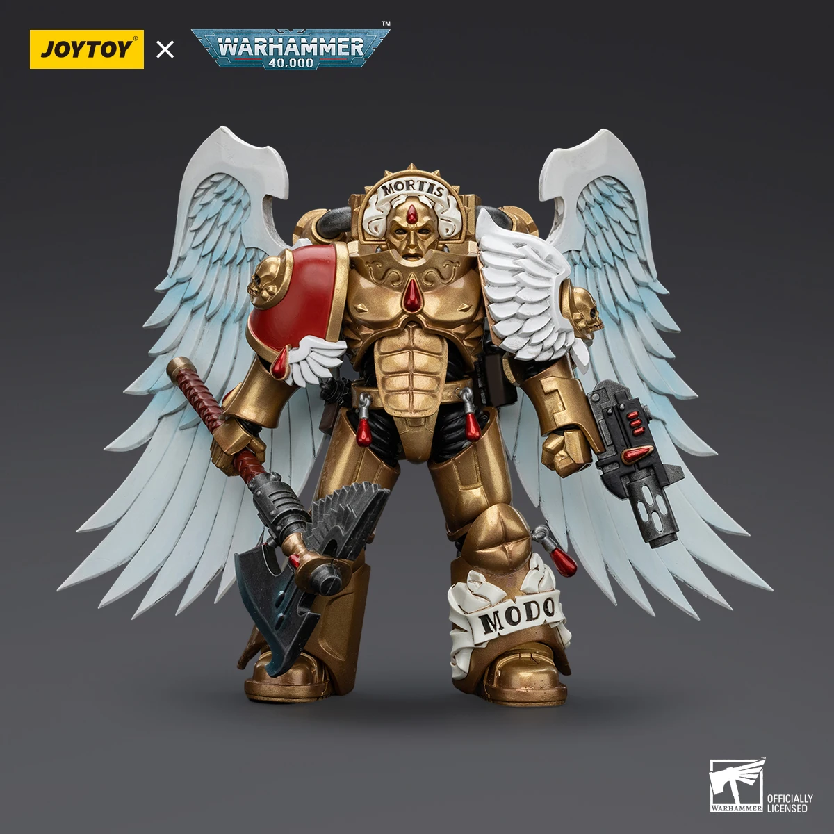 

Фигурка JOYTOY Warhammer 40k 1/18 Blood Angels Sanguinary Guard с Encarmine Axe и коллекция моделей пистолетов Inferno