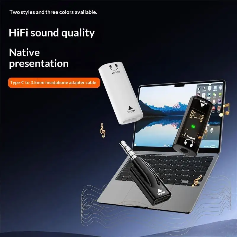 Type‑C Female to 3.5mm Male Audio Adapter Type‑C to 3.5mm Headphone Jack Converter for Type‑C Smartphones