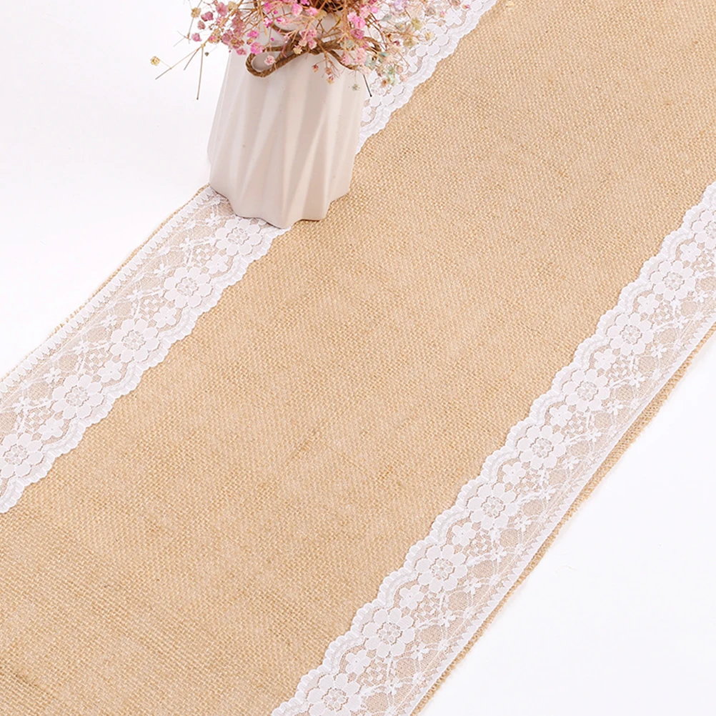 

Party Cloth Wedding Table Cloth Cover Wedding Table Decor Lace Tablecloth Cover Banquet Decor 30X180Cm