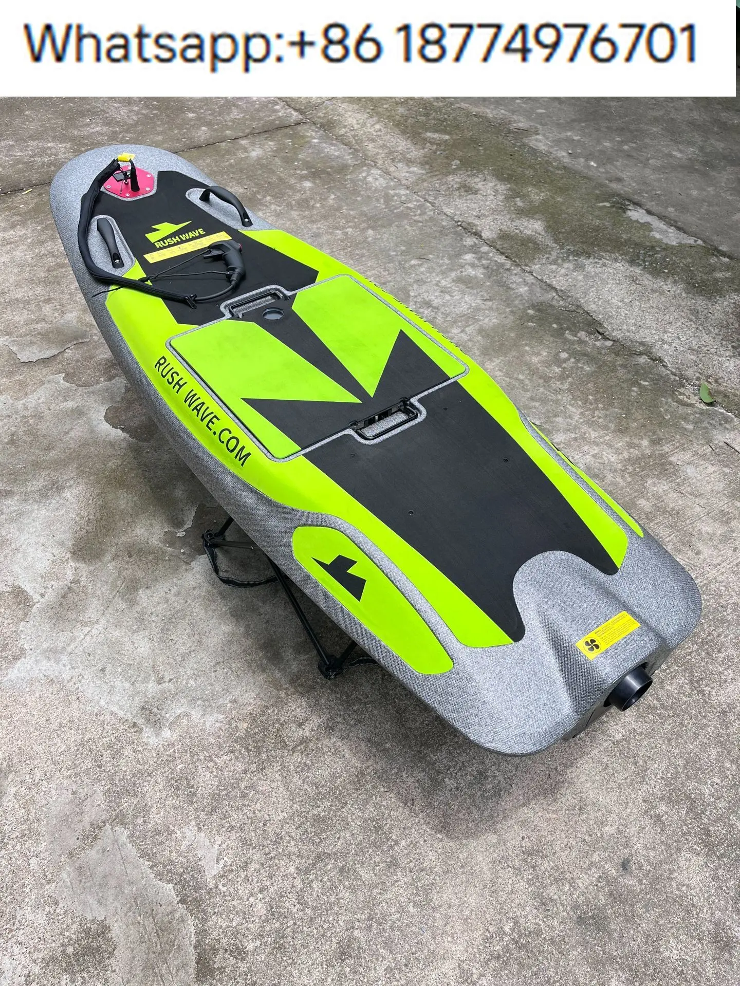 RUSHWAVE 48V High-Speed Electric Surfboard Lightweight Paddle Jet Water Ski Board for Children Watching Ash in Ocean Waters