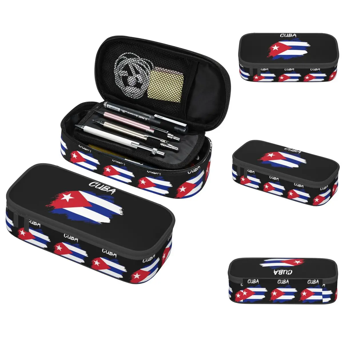 

Flag Of Cuba Cuban Patriotic Pencil Case for Boy Girl School Pen Box Pencil Bag Stationery Supplies Pen Holder Bag
