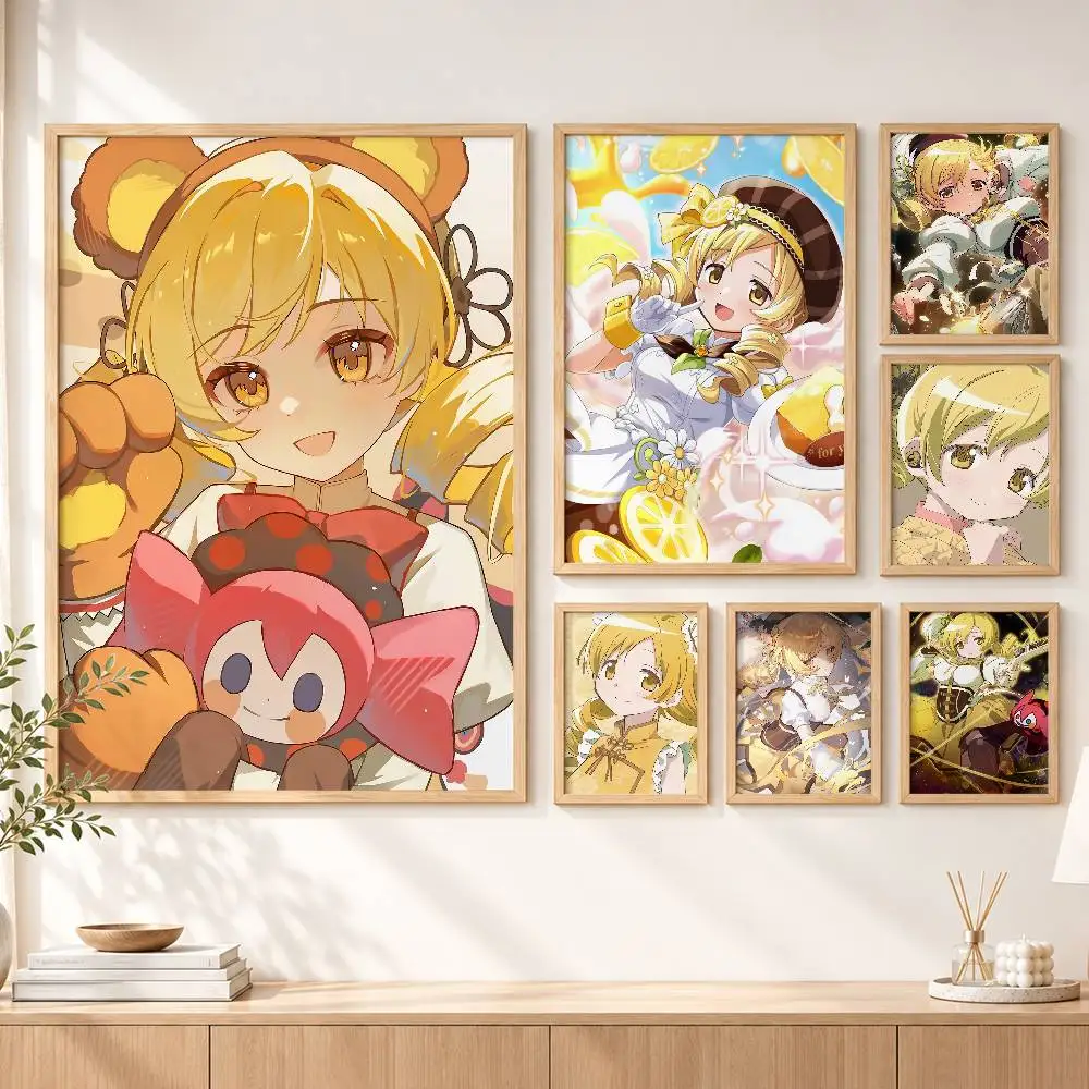 Anime P-Puella Magi M-Mami Tomoe Poster HD Self Adhesive Waterproof Wall Art Ideal for Home Office Dorm Gift Customizable