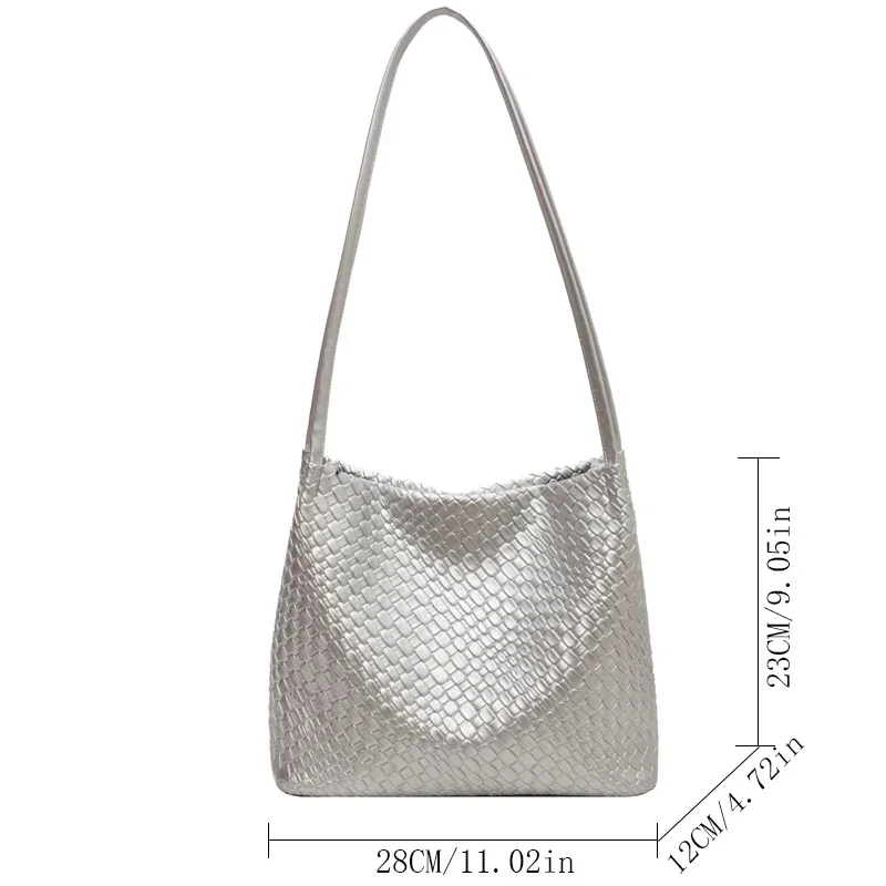 2024 Luxury Designer Woven Solid Color Tote Bags for Women Shopping Bag New Style Fashion Large Capacity Shoulder Bag Handbag