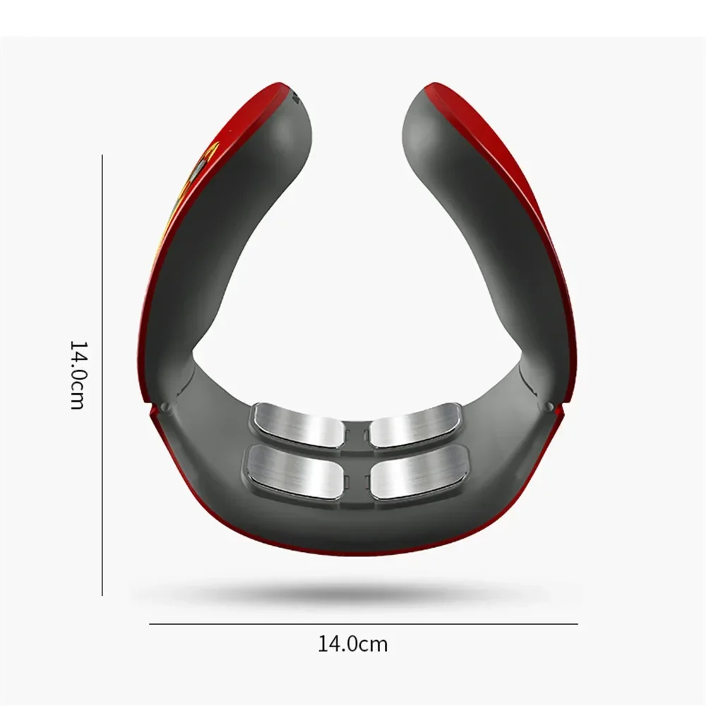 

Neck Shoulder Pulse Massager Kneading 4 Head TENS Magnetic Pulse Heating Cervical Vertebra Relax Pain Relief Massage