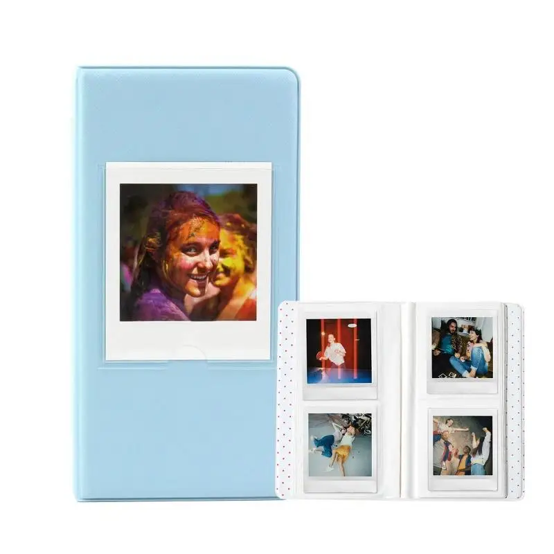 64 Pockets Album for Instant Camera Picture Portable Square Film Mini Photo Album Stamp Ticket Card Storage Book