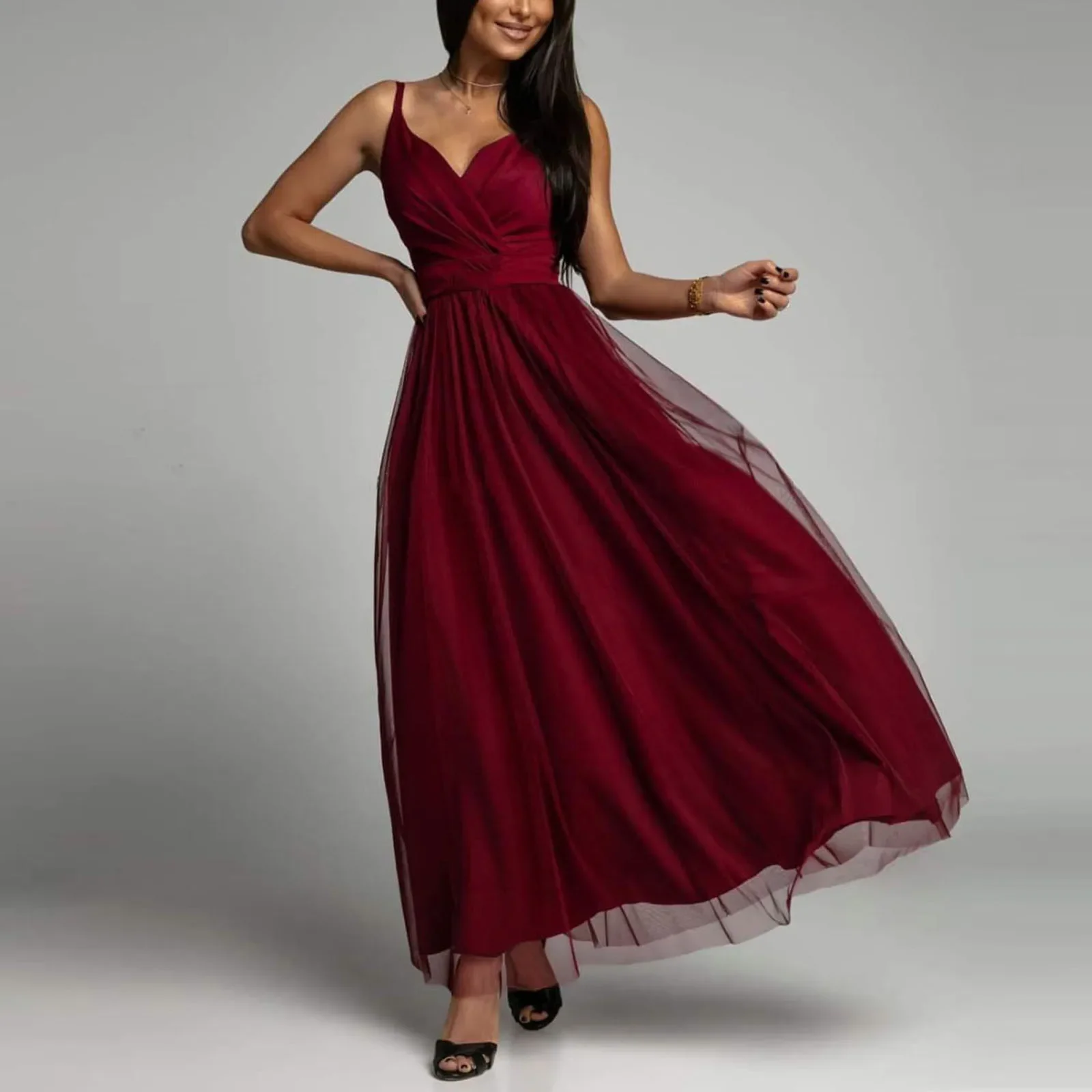 Elegant V-neck Lace Up Cover Up for Woman White Sexy Lace Loose Holiday Beach Dress 2023 Summer Maxi Dress Gowns Long Dresses