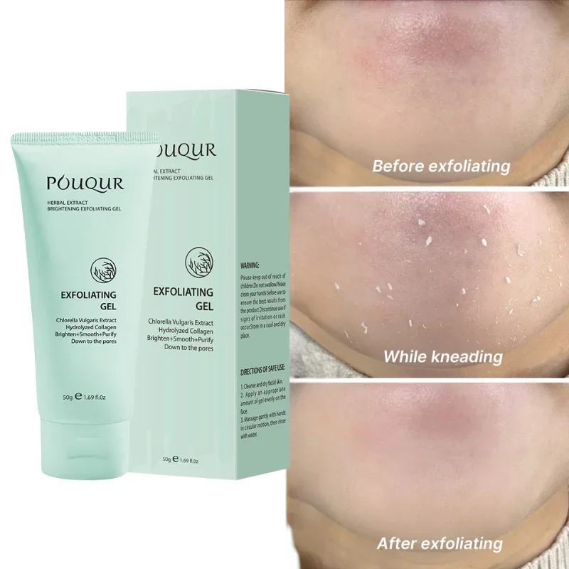 Herbal Exfoliating Gel Cream Moisturizer Face Body Scrub Gel Deep Cleansing Moisturizing Facial Exfoliator Peeling Face Scrub
