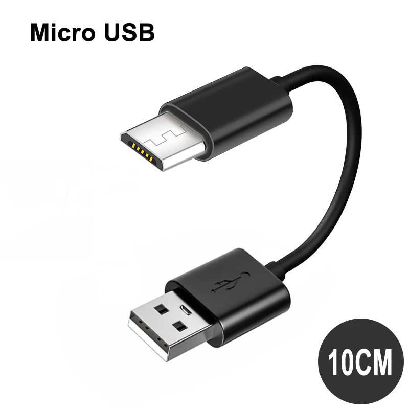 20/10 cm ultrakurzes USB-Typ-C-Kabel, 3 A-Stecker, USB-A auf Stecker, Typ-C-Datenkabel für Samsung Huawei Xiaomi, Schnellladekabel
