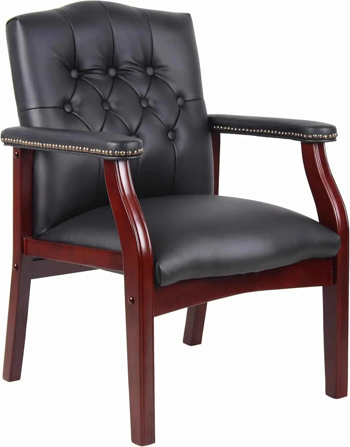 

Ivy League Executive Guest Chair, Vinyl, Black